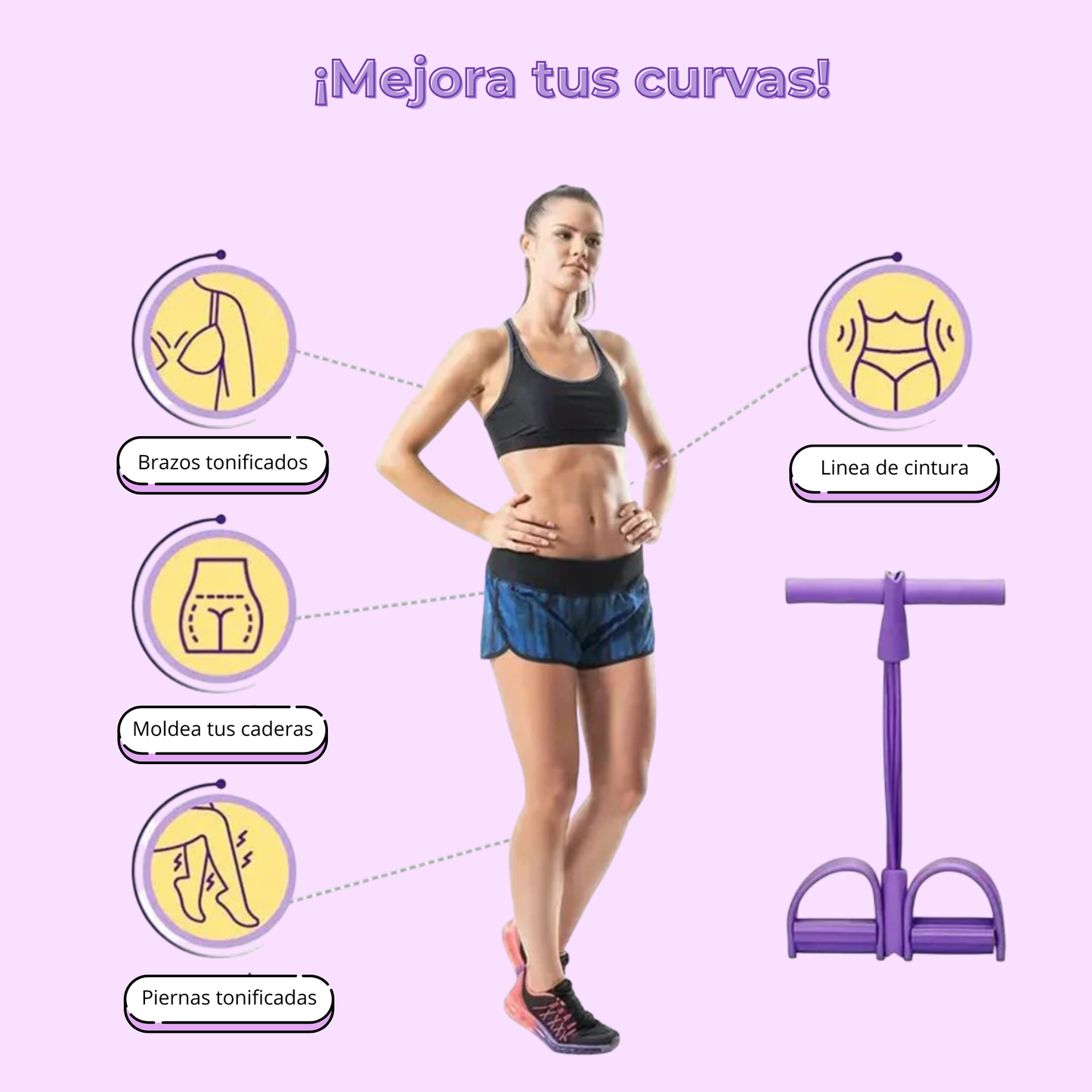 Banda de resistencia elástica con pedales